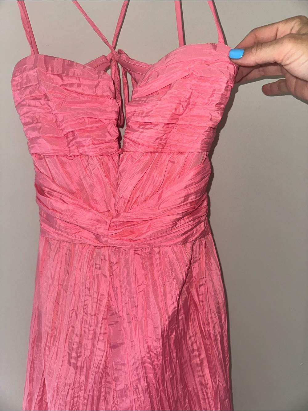 Beautiful Antonio Melani Ombré Pink/Green Textured Maxi Dress - Picture 2 of 5